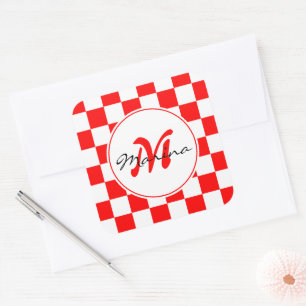 Croatia Hrvatska Name Monogram Square Sticker