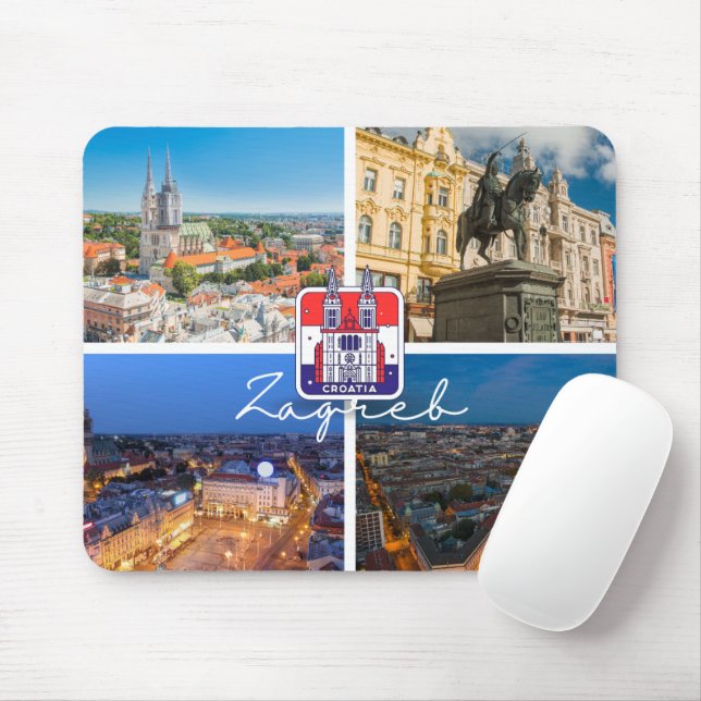Croatia | Hrvatska | Zagreb | Capital of Croatia Mouse Pad (With Mouse)