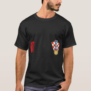 Croatia Jersey Number ten Croatian Futebol Soccer  T-Shirt