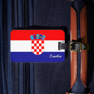Croatia Luggage Tags, patriotic Croatian Flag Tag