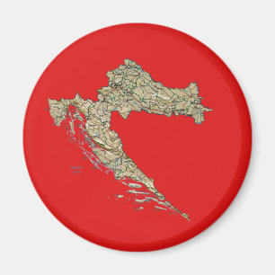 Croatia Map Magnet
