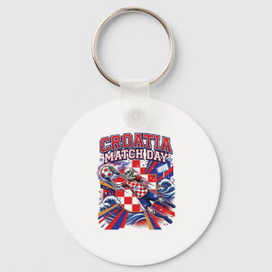 Croatia Match Day Skeleton Striker Nations High En Keychain