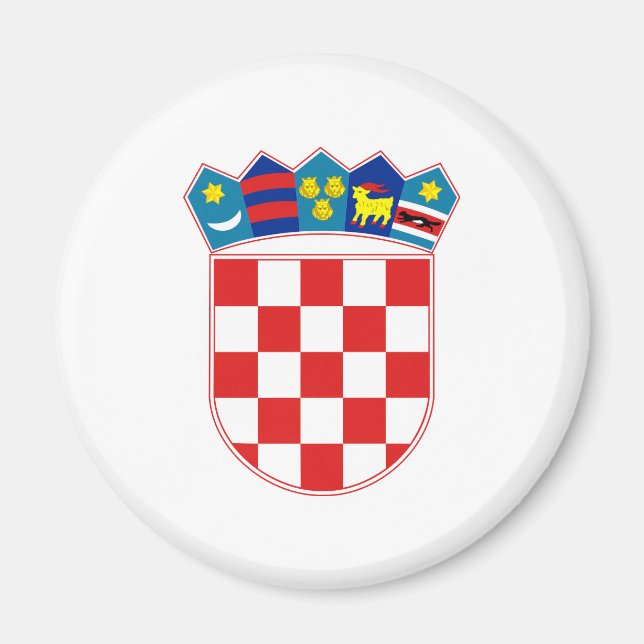 Croatia Official Coat Of Arms Heraldry Symbol Magnet (Front)