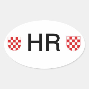 Croatia Oval Sticker