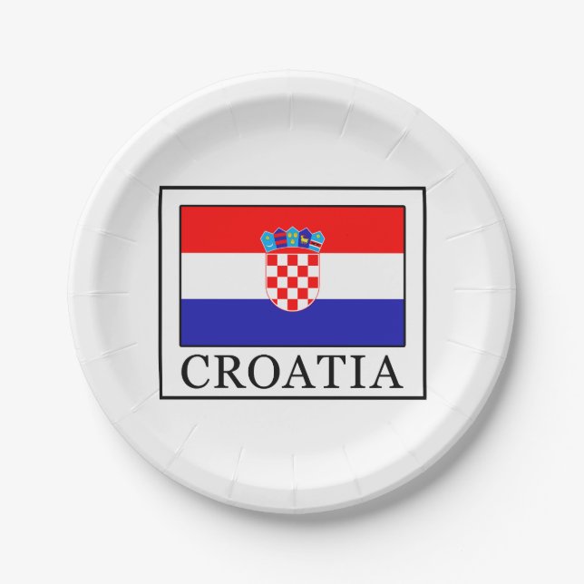 Croatia Paper Plate (Front)