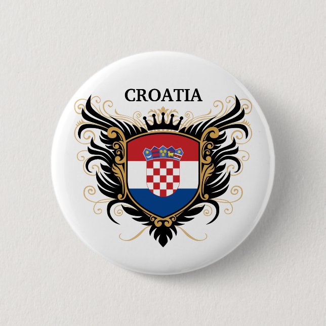 Croatia [personalize] 2 inch round button (Front)