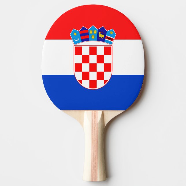 Croatia Ping Pong Paddle (Front)