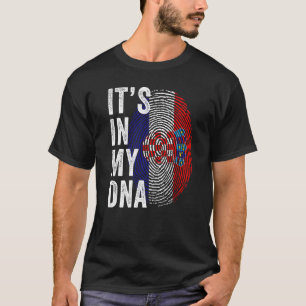 Croatia Pride It's In My DNA Cute Croatian Fingerp T-Shirt