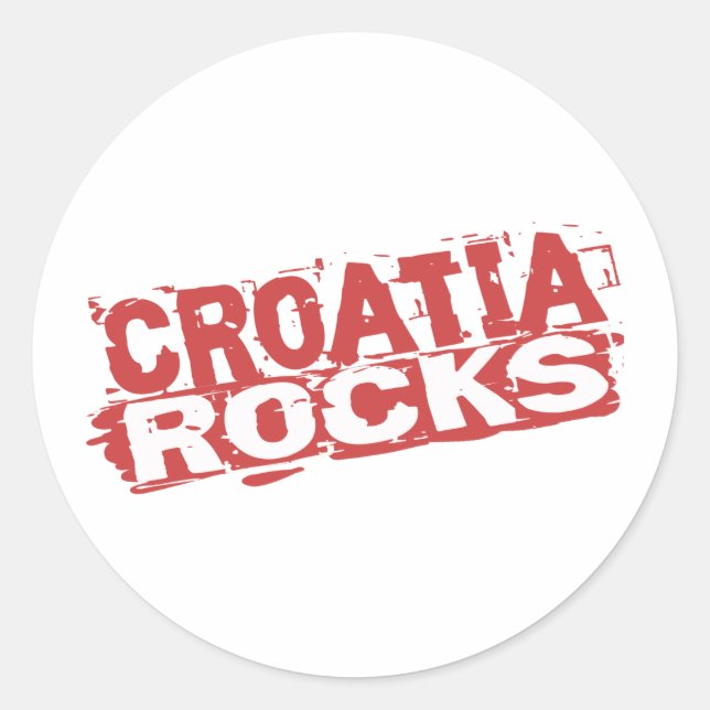 Croatia Rocks Classic Round Sticker (Front)