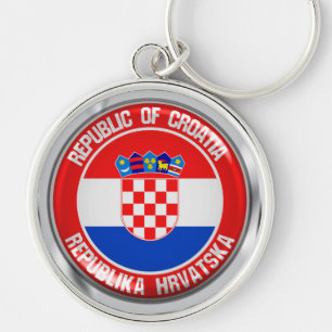 Croatia Round Emblem Keychain