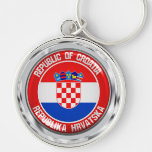Croatia Round Emblem Keychain