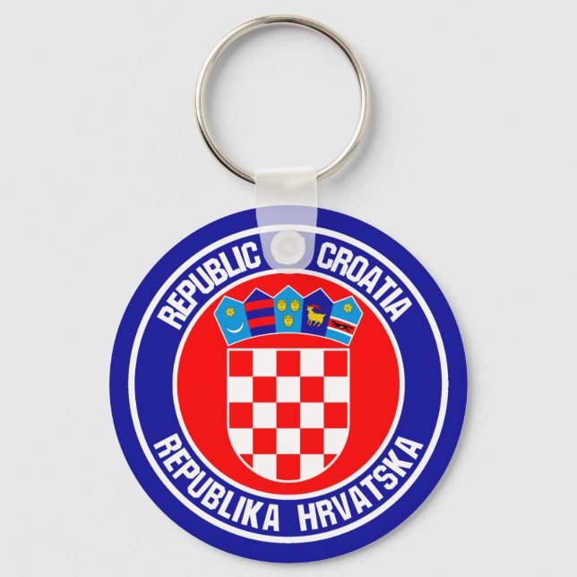 Croatia Round Emblem Keychain (Front)