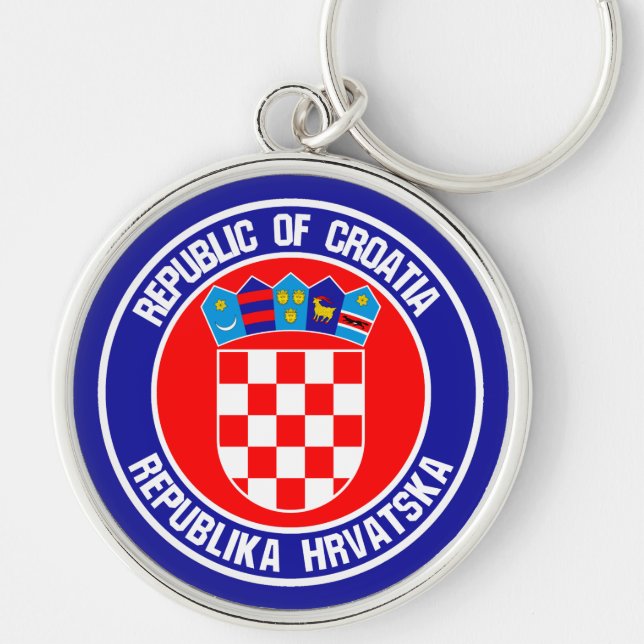 Croatia Round Emblem Keychain (Front)