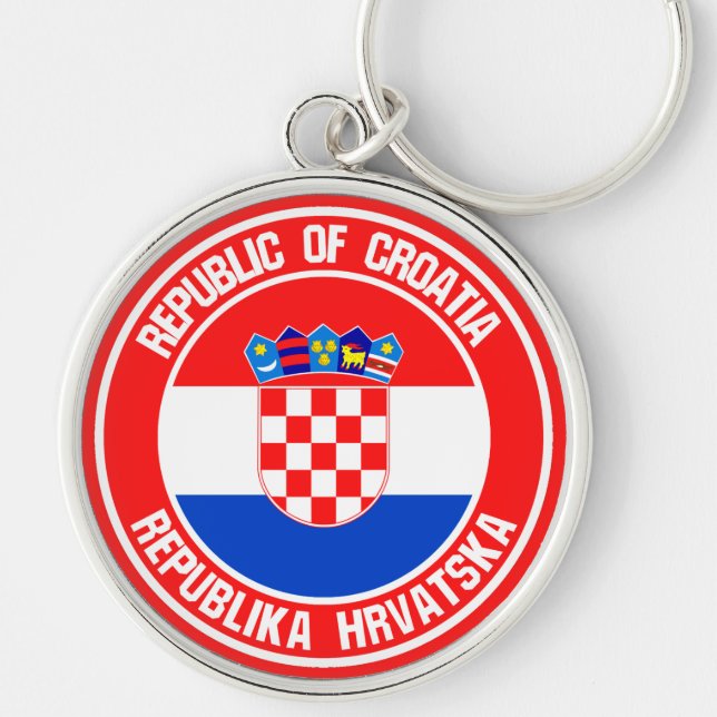 Croatia Round Emblem Keychain (Front)