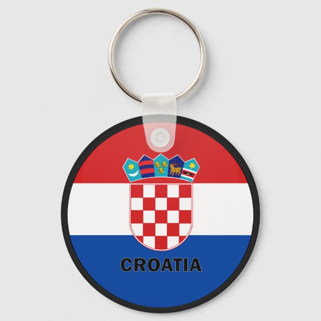 Croatia Roundel quality Flag Keychain (Front)