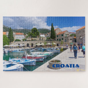 Croatia Scenic Harbour View Jigsaw Puzzle
