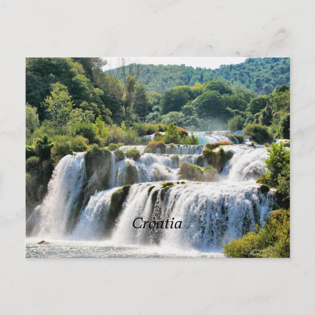 Croatia, scenic waterfall postcard (Front)