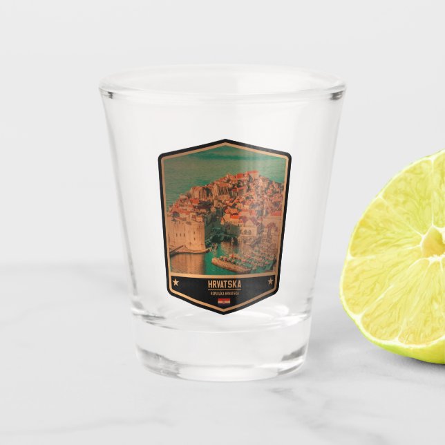 Croatia Shot Glass (Front)