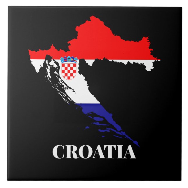 Croatia silhouette tile (Front)