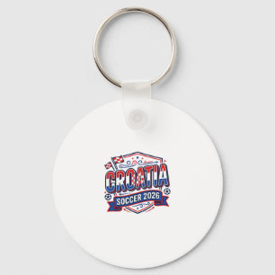 Croatia Soccer 2026 Soccer Bold Country Typography Keychain