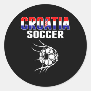 Croatia Soccer Fans Jersey - Support Croatian Foot Classic Round Sticker