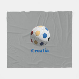Croatia Soccer Fleece Blanket