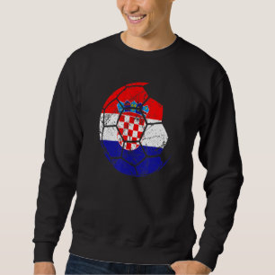 Croatia Soccer National Team Support The Team Flag Sweatshirt