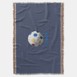 Croatia Soccer Throw Blanket