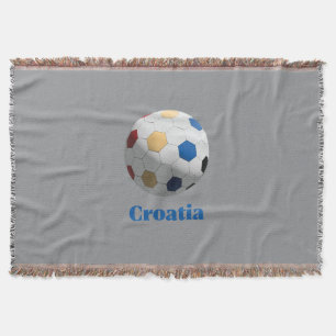 Croatia Soccer Throw Blanket