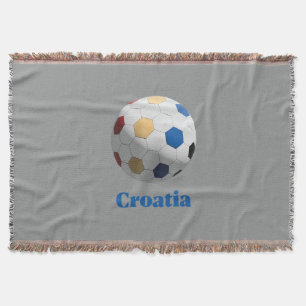 Croatia Soccer Throw Blanket