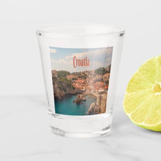 Croatia Southeast Europe Zagreb Shot Glass (Front)