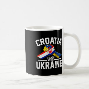 Croatia Stands With Ukraine Ukrainian Croatian Fla Coffee Mug