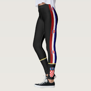Croatia stripes flag leggings