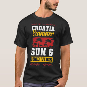 Croatia Summer Sun Vibes Hrvatska Party Vacation T-Shirt