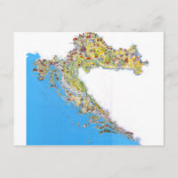 Croatia touristic map, hrvatska turistička mapa