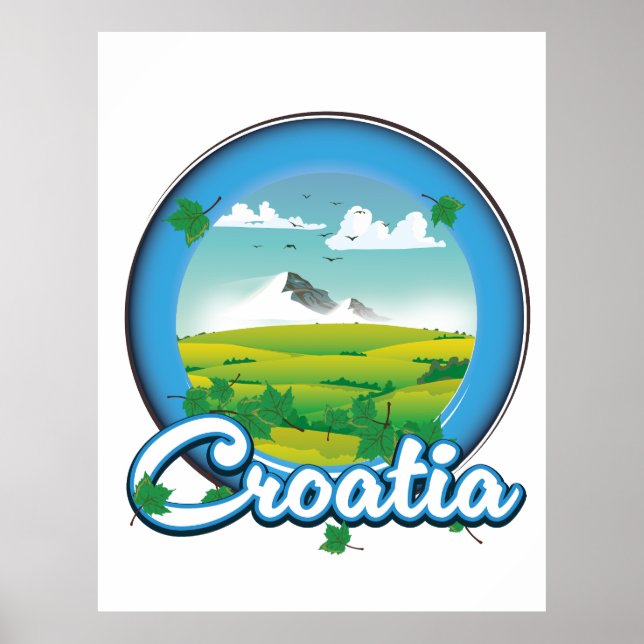 Croatia Travel logo Poster (Front)