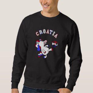 Croatia Unicorn National Soccer Team Sports Croati Sweatshirt
