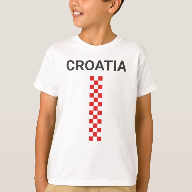 Croatia Vertical Squares T-Shirt (Front)