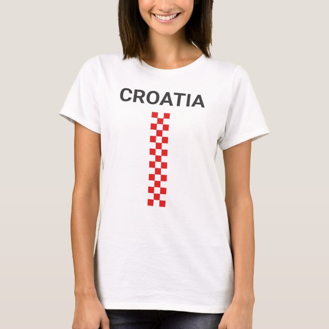 Croatia Vertical Squares T-Shirt (Front)