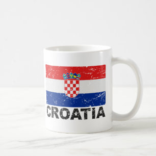 Croatia Vintage Flag Coffee Mug