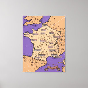 Croatia Vintage old map Canvas Print