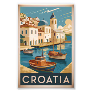 Croatia vintage photo print
