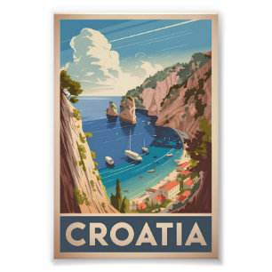 Croatia vintage photo print