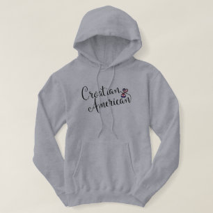 Croatian American Entwinted Hearts Hoodie