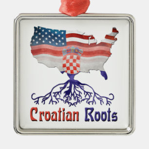 Croatian American Roots Ornament Decoration