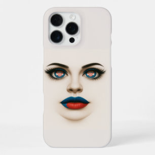 Croatian Beauty Eyes & Lips Pop Portrait iPhone 16 Pro Max Case
