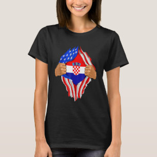 Croatian Blood Inside Me T-Shirt Croatia Flag Gif