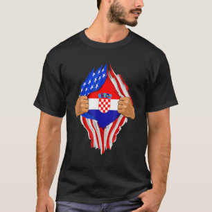 Croatian Blood Inside Me T-Shirt Croatia Flag Gif