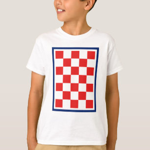 Croatian Checker Blue Border T-Shirt