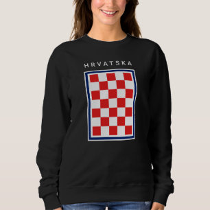 Croatian Checker Blue Hrvatska Sweatshirt
